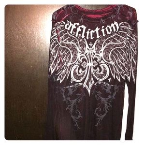 Men Large Affliction, long sleeve shirt